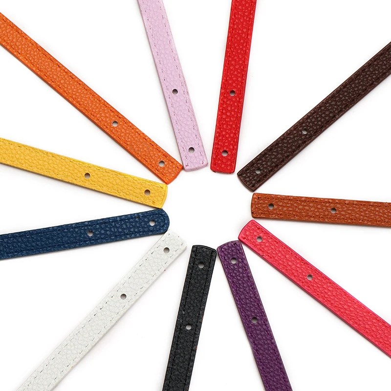 New 57cm Long PU Leather Shoulder Bag Strap Lychee Pattern bag Handles DIY Replacement Handle for Handbag Belts Bag Accessories