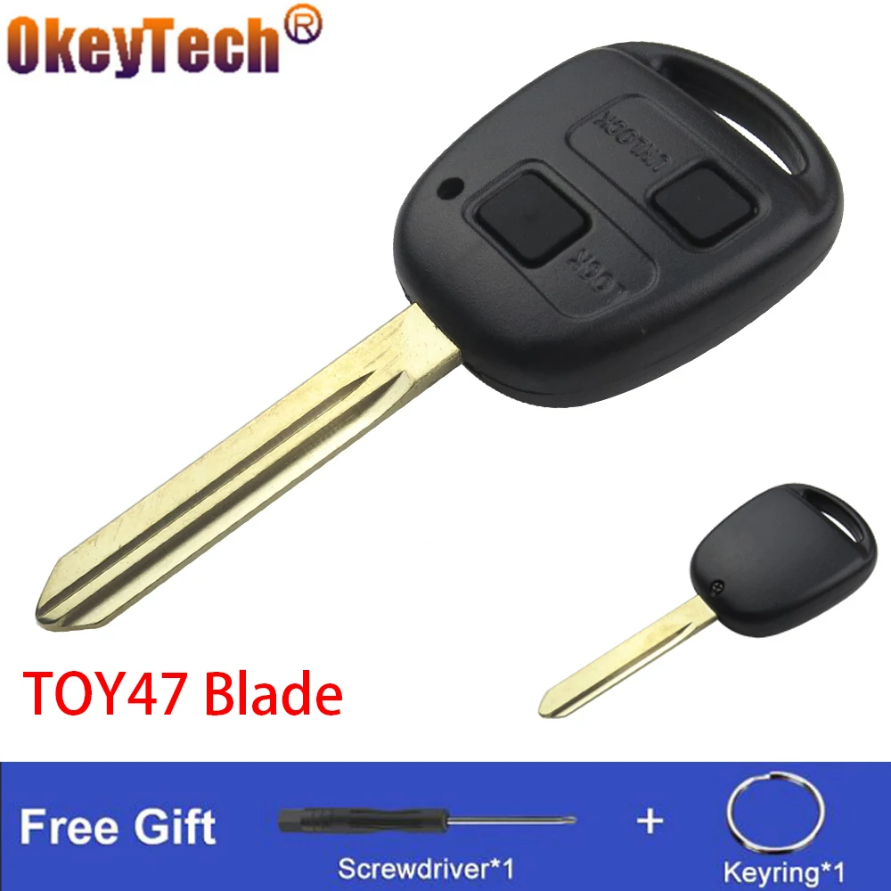 OkeyTech 2/3 кнопочный чехол для ключа Toyota Yaris автоматический брелок замены с TOY47
