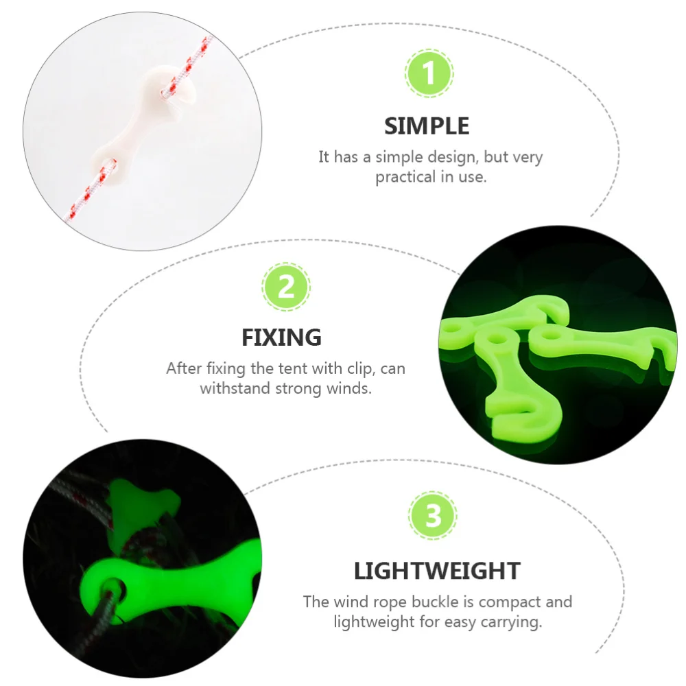 

8Pcs Wrench Shaped Tent Guyline Cord Adjuster Wind Rope Buckle Tent Rope Runner