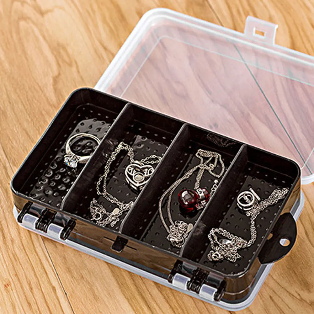 10 Grids Transparent Jewelry Storage Box Screw Nut Parts Case Plastic for Bead Rings Display Organizer | Дом и сад