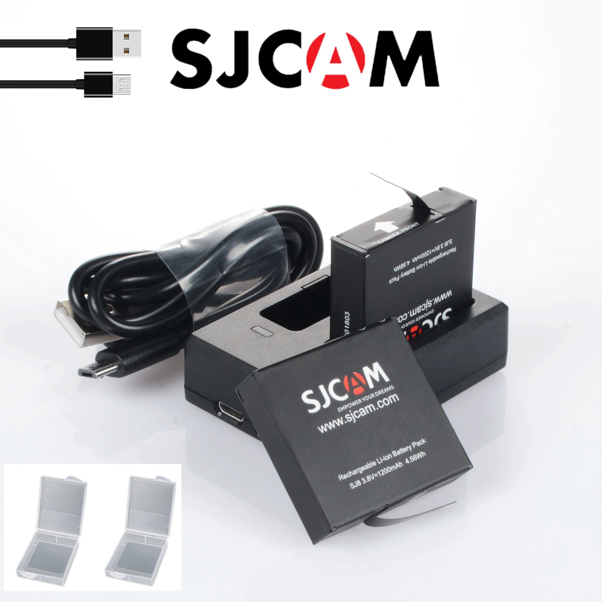 SJ8000 battery SJCAM SJ8000 Pro Аккумулятор 2 шт. батареи+ двойной USB зарядное устройство литий-ионный аккумулятор для SJCAM SJ8000 SJ6000 SJ7000 экшн-камеры - Цвет: SJ8000 battery
