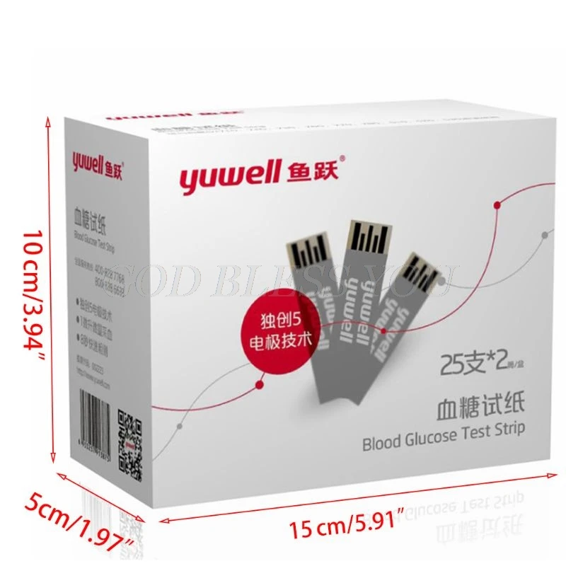 

Automatic Household Blood Sugar Glucose Meter with 50Pcs Test Strips Medical Diabetes Glucometer Monitor Tester Kit