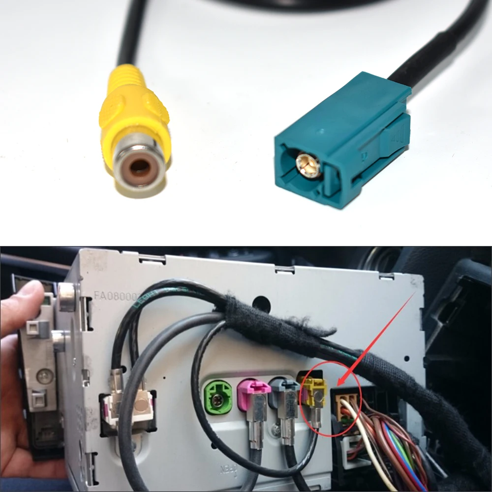 Автомобильный адаптер для камеры заднего вида RCA кабель Volvo S40 S60 S80 V40 V50 V70 XC60 XC70 XC90