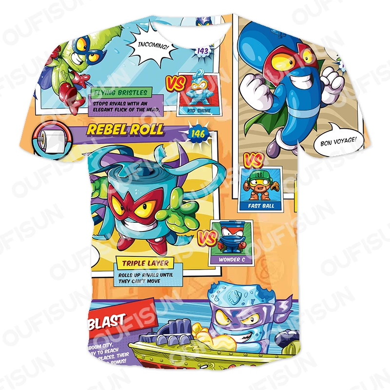 

Trend Children'S Clothing 3D T-Shirts Summer Popular Game Super Zings Cartoon Anime Boys/Girls/Baby Tshirt Breathable 4T-14T