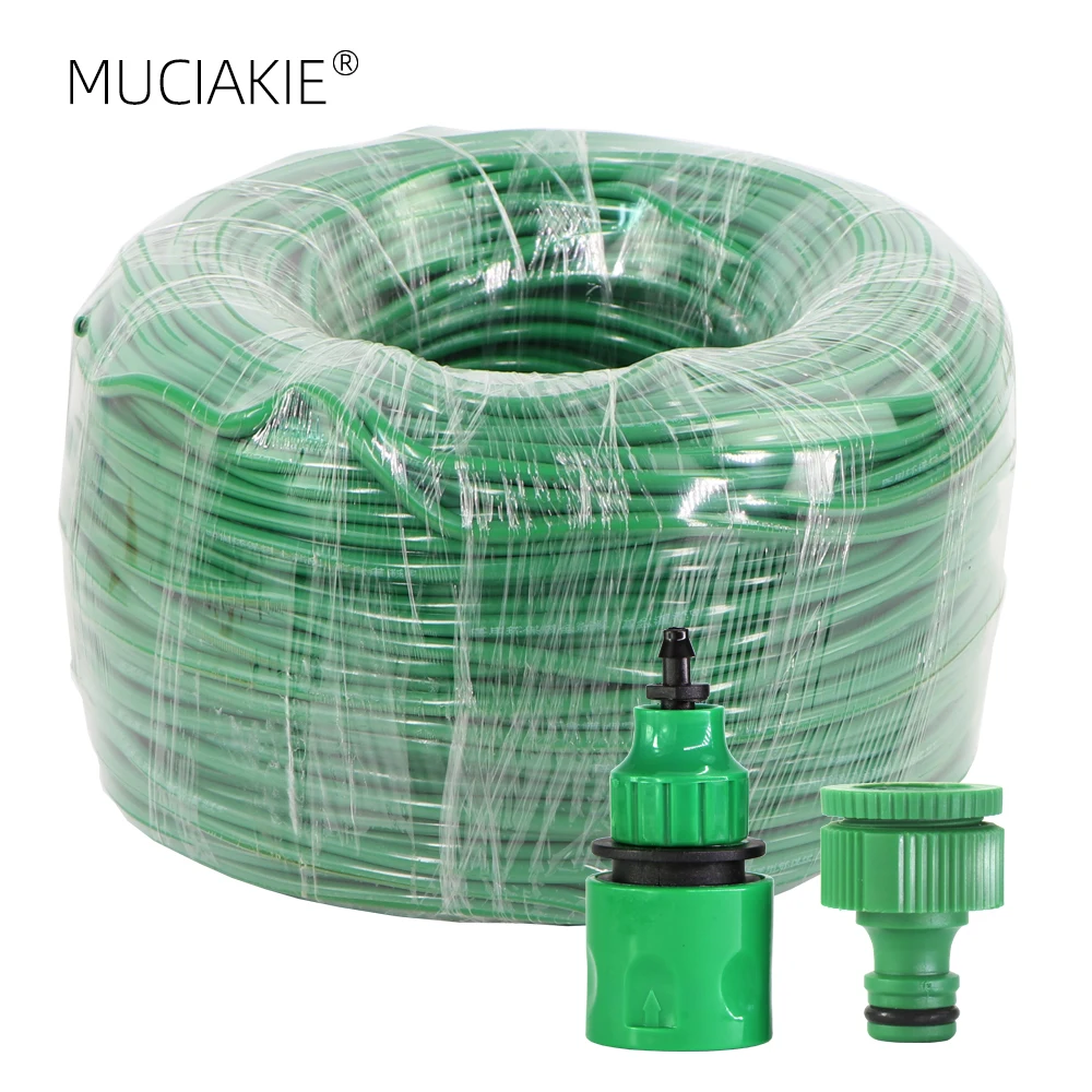 MUCIAKIE 10-70 м 1/4 ''зеленый сад полива Шланг ПВХ трубопровод для воды микро-трубы