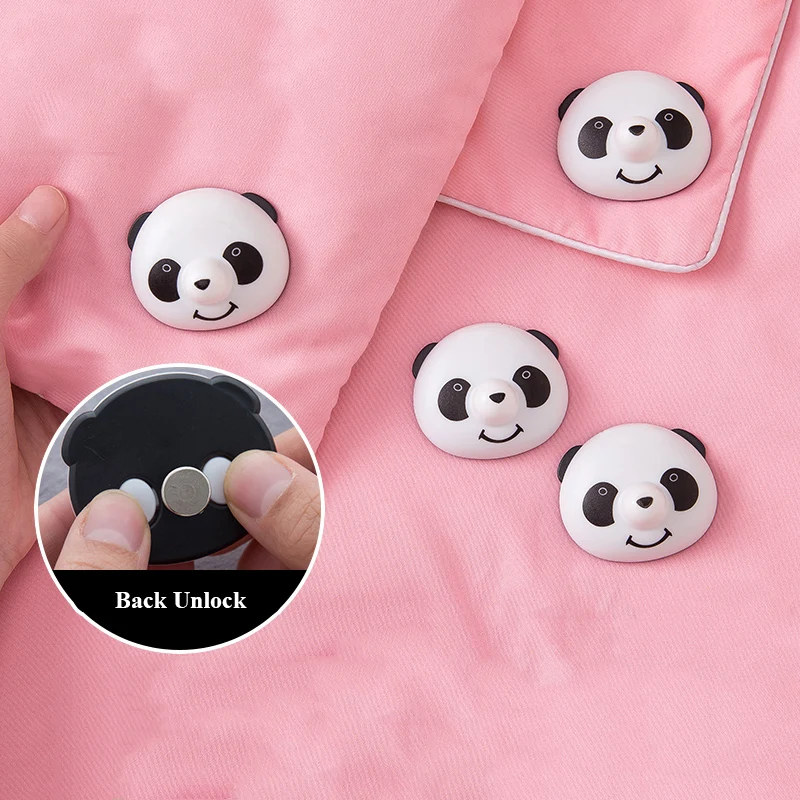 

8pcs/set Cute Panda Pattern Bed Sheet Clips Cover Grippers Holder Mattress Duvet Blanket Fastener Straps Fixing Bed Sheet Kids