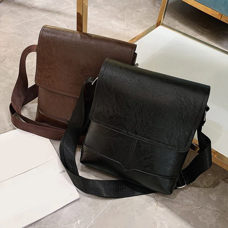 Модная мужская сумка Дизайнерская кожаная деловая диагональная портфель