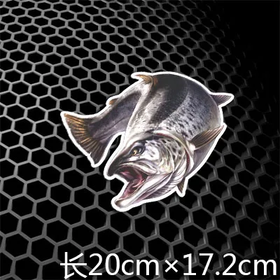 H8119 200x172mm Белая приманка на окуня Weever Bass, наклейки для автомобиля, наклейки для рыбалки, авто, оконный хвост, рыбный бак, автомобильный стиль, 3 м - Название цвета: H8119 200x172mm
