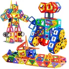 Магнитные строительные блоки большого размера, 30-168 шт., магнитный дизайнерский Строительный набор, магнитные блоки, обучающие игрушки для детей