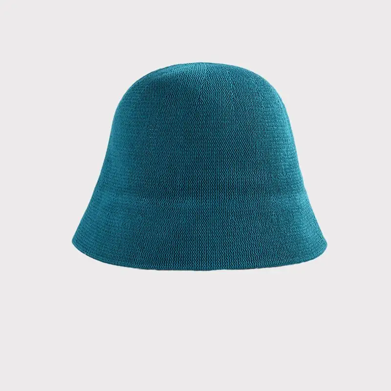 

Acrylic Solid Color Bucket Hat Fisherman Hat Outdoor Travel Hat Sun Cap Hats for Women 232