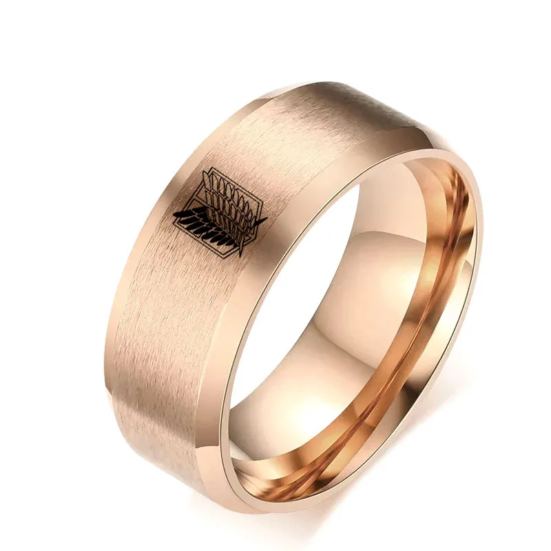 Кольцо для косплея Леви Микаса ханжи Саша из нержавеющей стали с аниме Атака