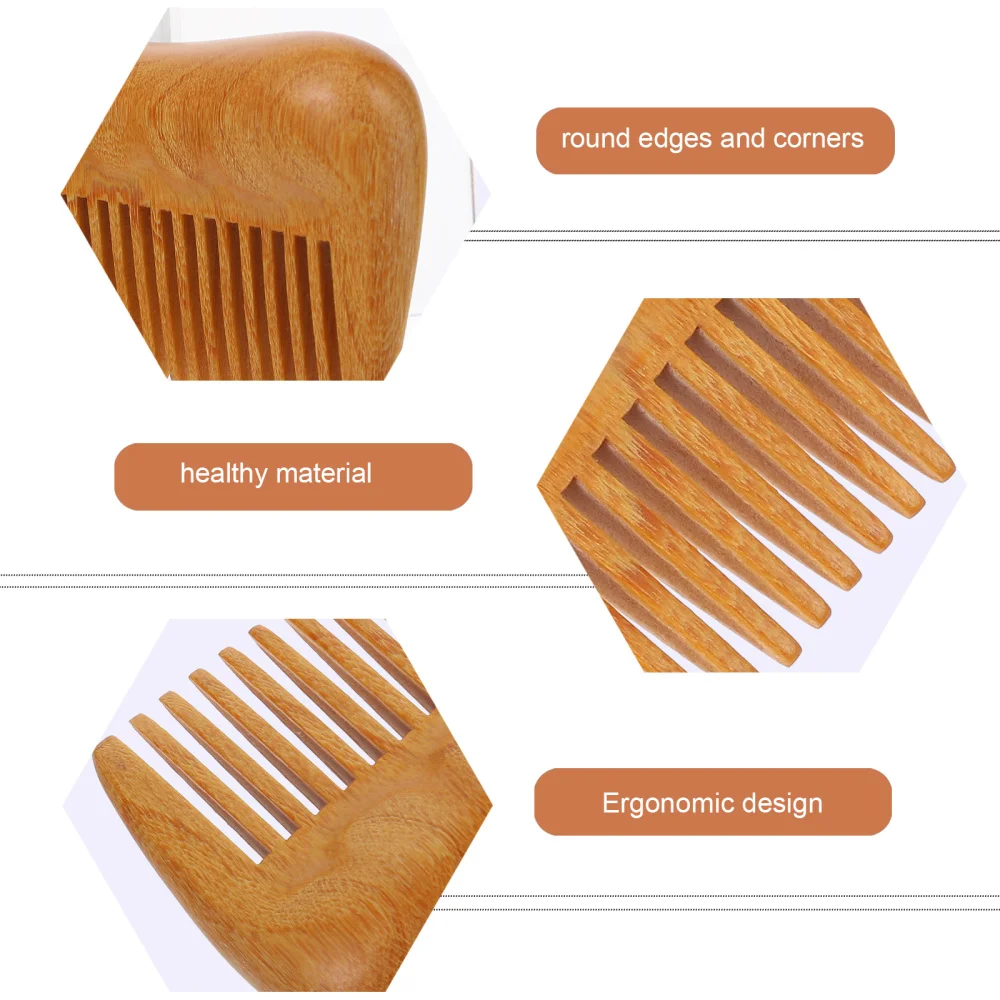 

1pc Fine-toothed Wooden Comb Multi-purpose Comb Home Hairdressing Tool