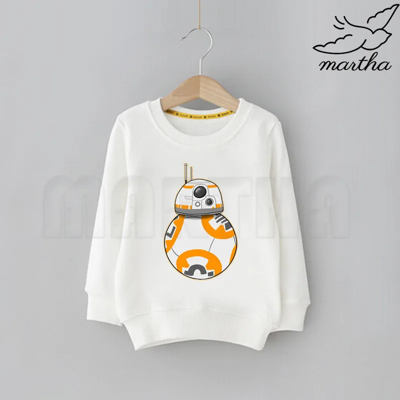 Bb8/Детская толстовка с капюшоном и милым принтом Звездные войны детская одежда
