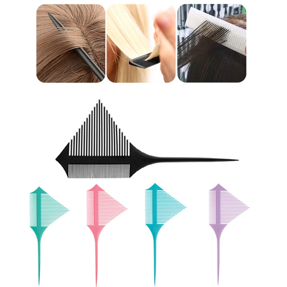 

Professional Hair Coloring Comb Dyeing Comb Double Side Hair Brush with Long Handle for Home Hair Salon Hair Coloring Brush Tool