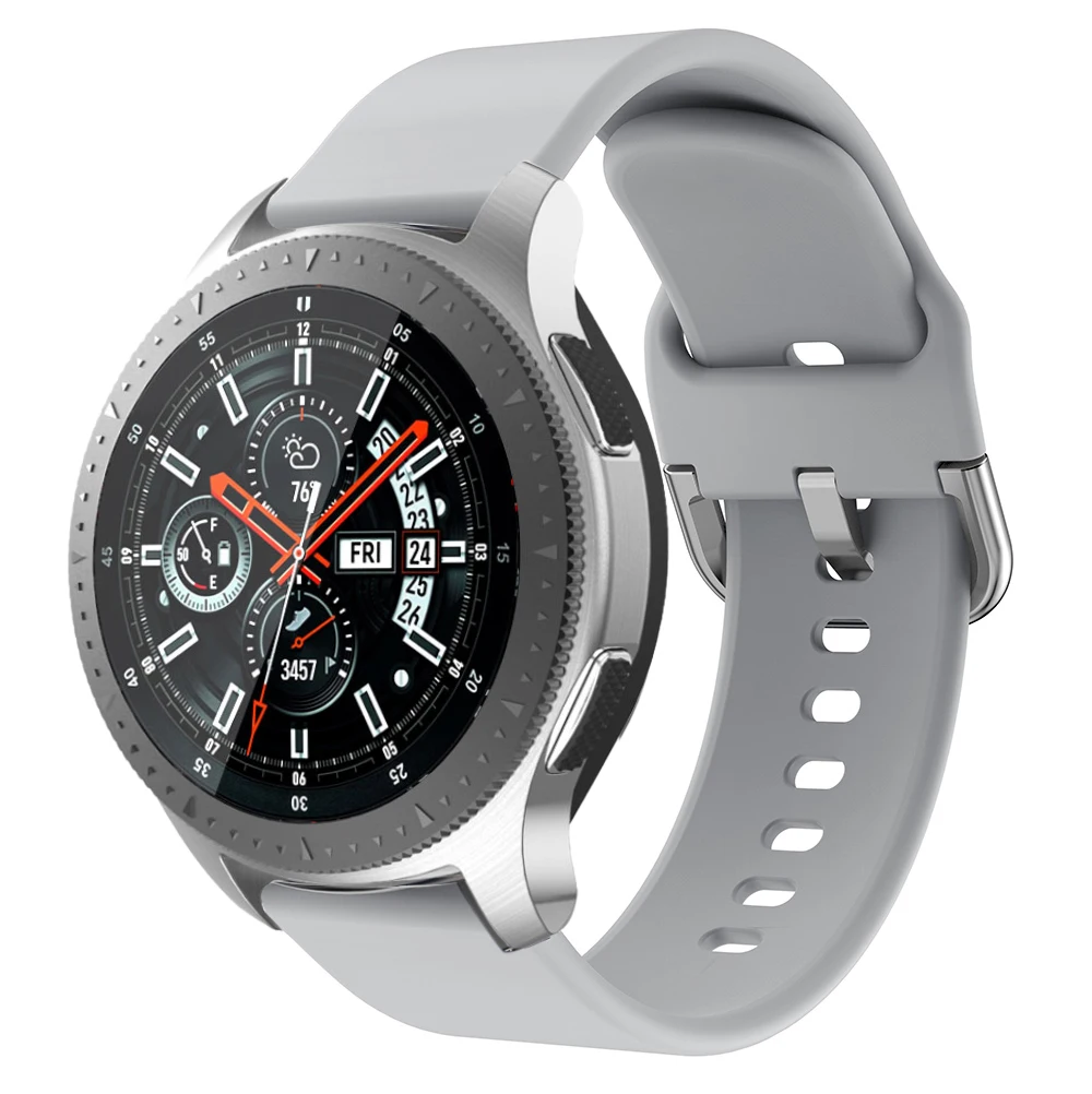 Ремешок силиконовый для Samsung Galaxy watch 46 42 мм Gear S3 Active2 Active1 Huawei браслет наручных