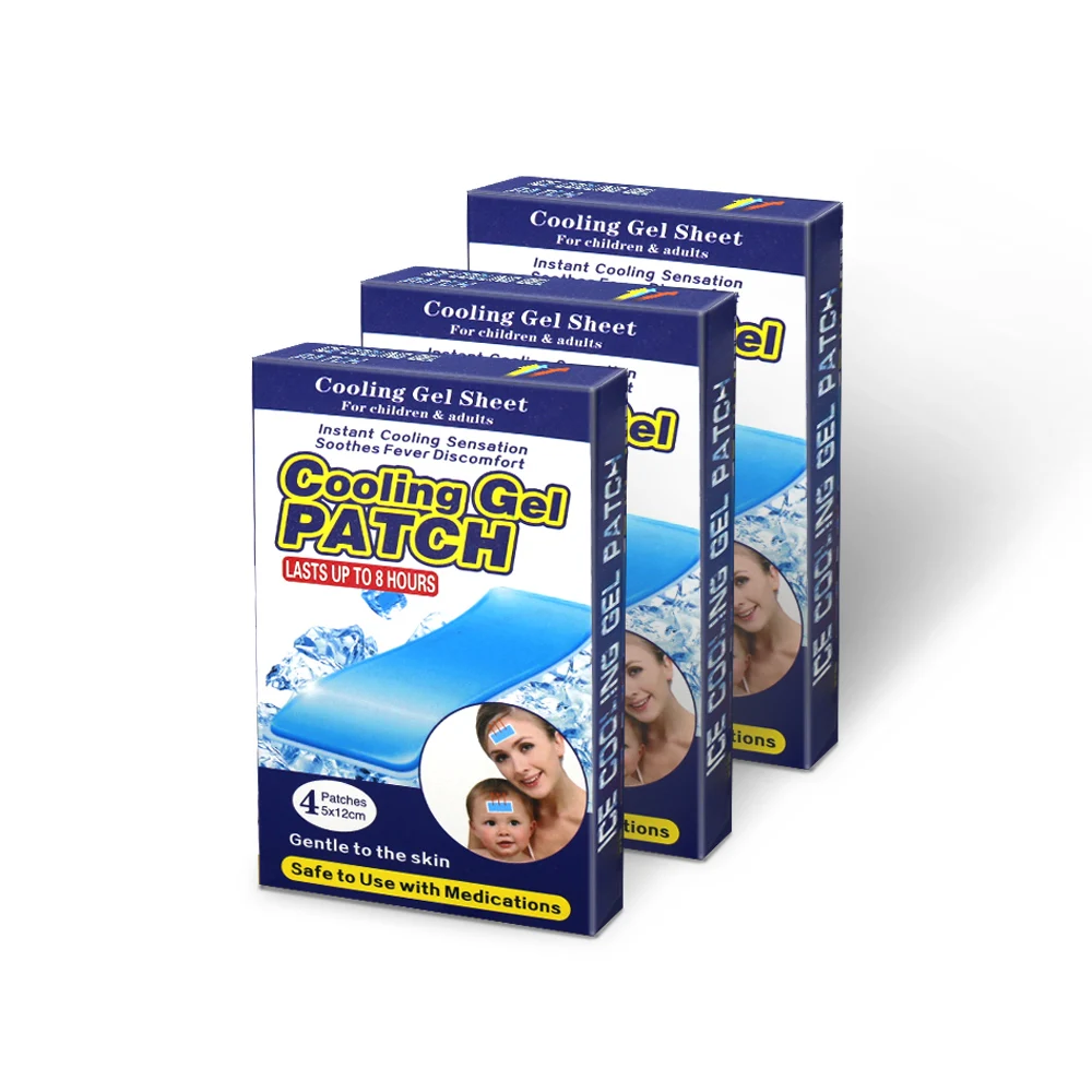 

20pcs=5Boxes Herbal Cooling Fever Plaster Antipyretic Gel Patch for Adult and Children Baby Fever Pad 5*12cmPain Relief Sticker