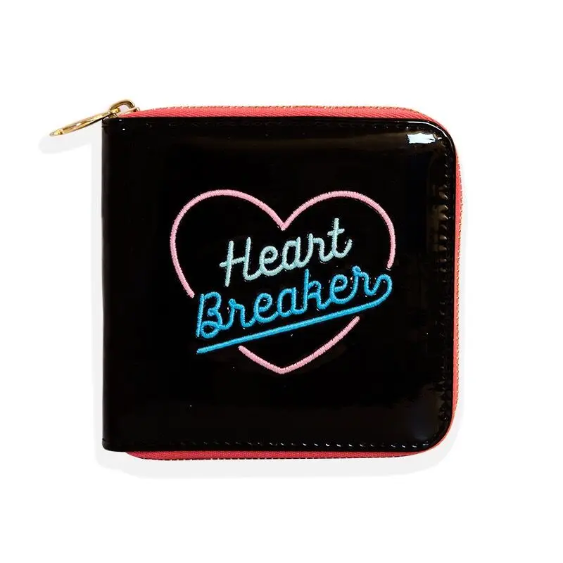 Bentoy бумажник на молнии вышивка луна ночной клатч Корея для девочек блестящий