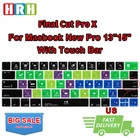 Чехол для клавиатуры HRH ulticut Pro X, Силиконовая накладка для клавиатуры Macbook 13 дюймов с сенсорной панелью A1706 15 дюймов A1707 A1989 A2159