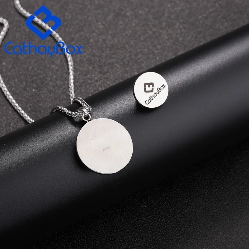 Ретро Нержавеющая сталь удачи Троицы узел круглый талисман кулон Цепочки и