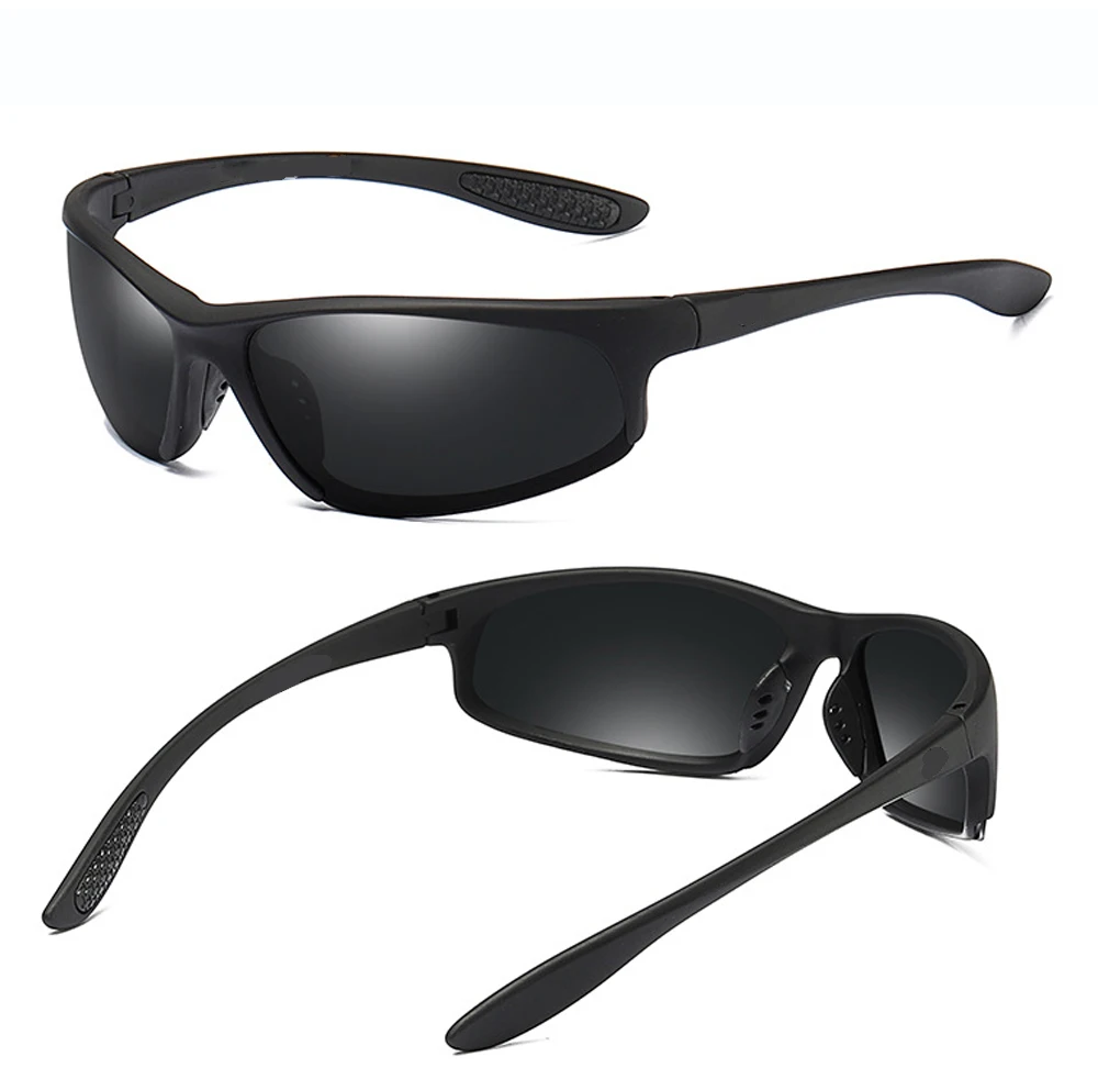 Очки солнцезащитные мужские ультралегкие поляризационные зеркальные в оправе