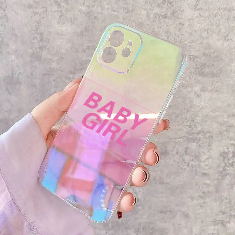 

BABY Pink Phone Case For iphone 11/12 Pro 11Pro/12Pro Max mini 6 7 8 6s Plus Case For iphone X XR XS max SE 2020 Apple Cover