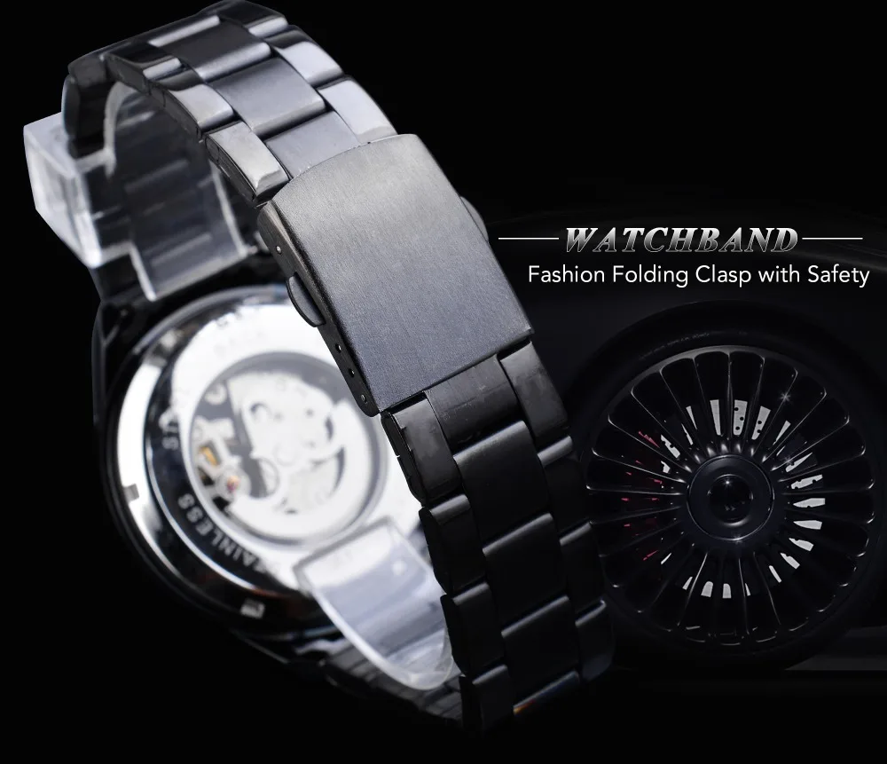 

Top brand outdoor sports automatic mechanical Men's watch luxury Diamond military waterproof Luminous Stainless steel wristband
