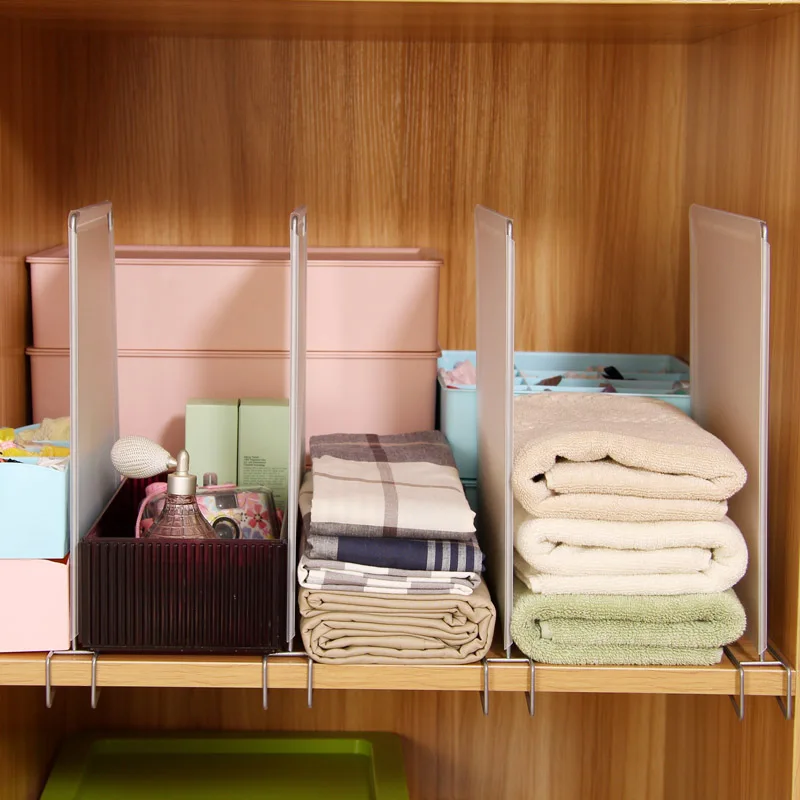 4 шт. разделитель для шкафа полка Экономия пространства полки провода дизайн PP