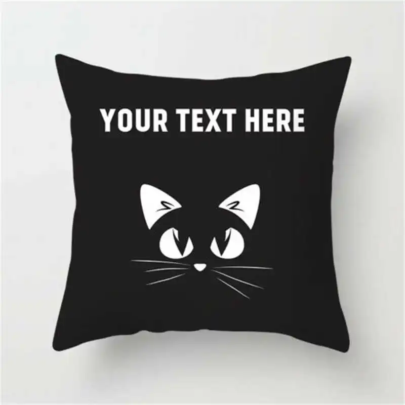 Черный домашний белый декоративный чехол из полиэстера в скандинавском стиле