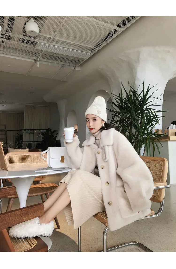 New Arrival 2022 Winter Fashion 100% Sheep Wool Coat for Woman Lady Winter Outerwear Jacket Female High Quality Woolen Clothing
