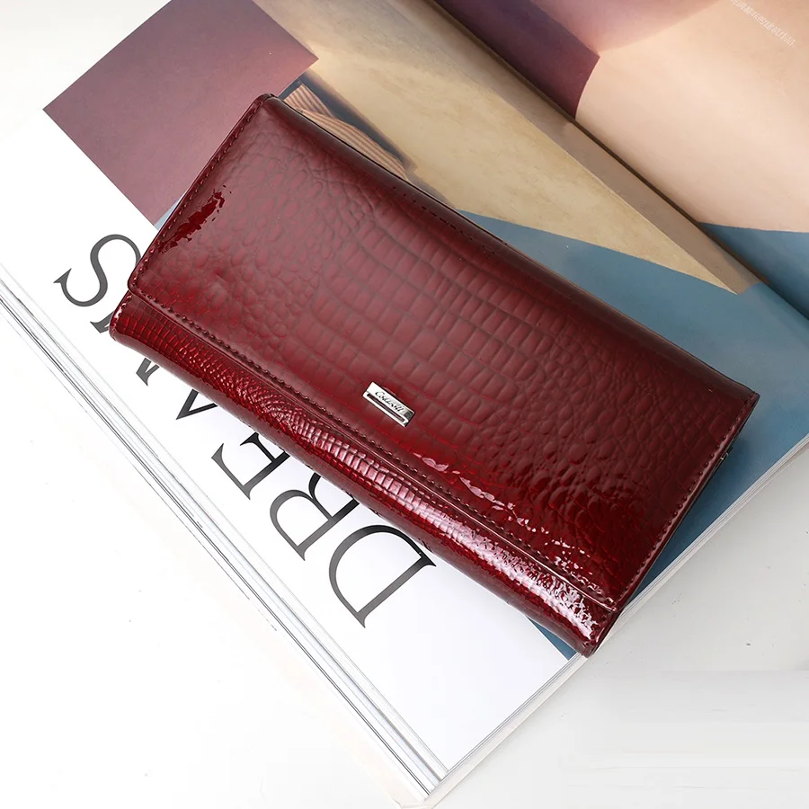 Роскошные Брендовые женские кошельки кошелек из натуральной кожи Длинный