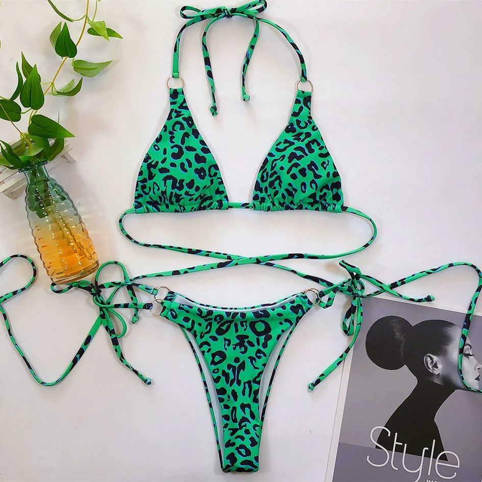 

Sexy Bikini Micro 2020 Leopard Swimwear Women Swimsuit Brazilian Mini Thong Bikini Set Bathing Suit woman maillot de bain femme