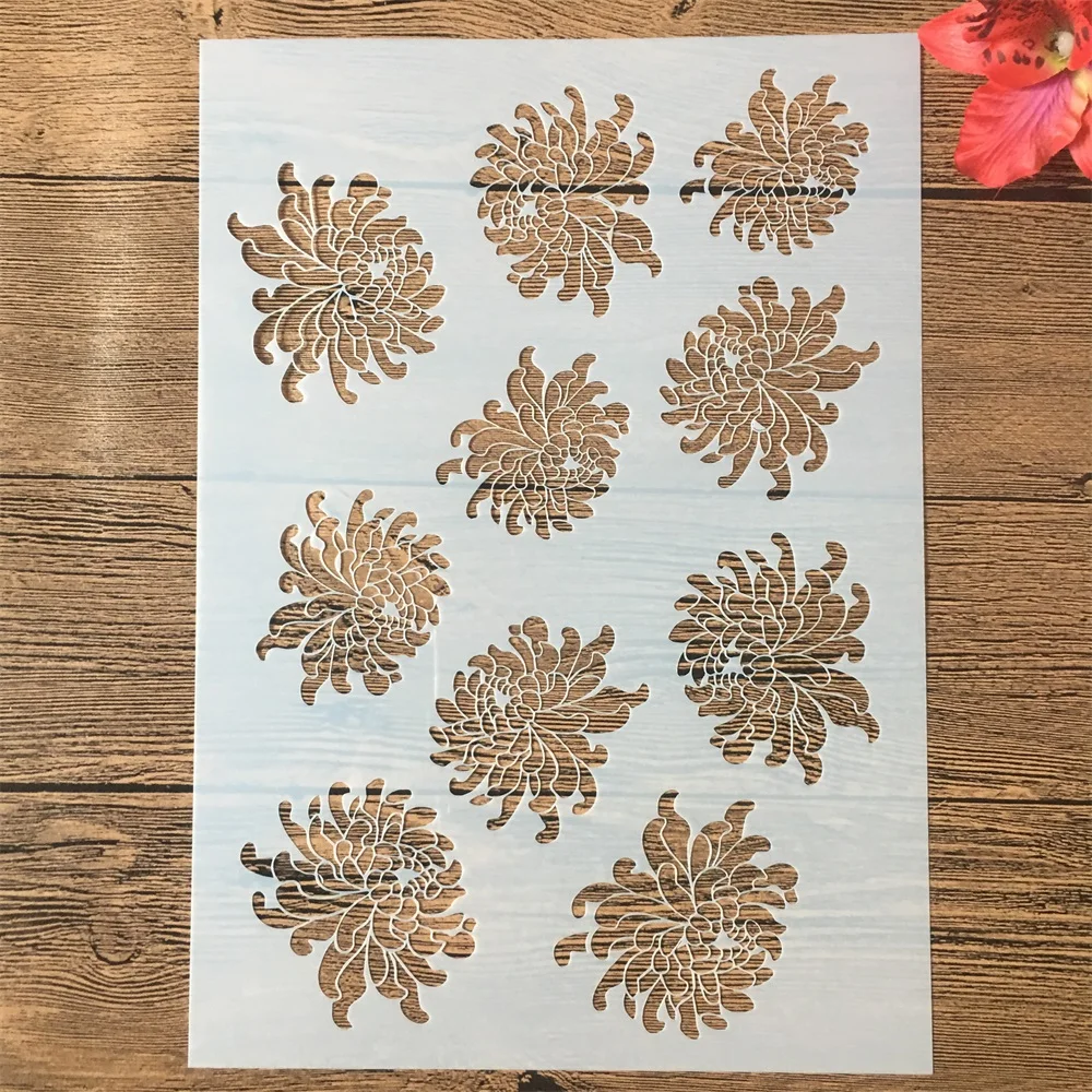 

A4 29cm Daisy Flower DIY Layering Stencils Wall Painting Scrapbook Coloring Embossing Album Decorative Paper Card Template