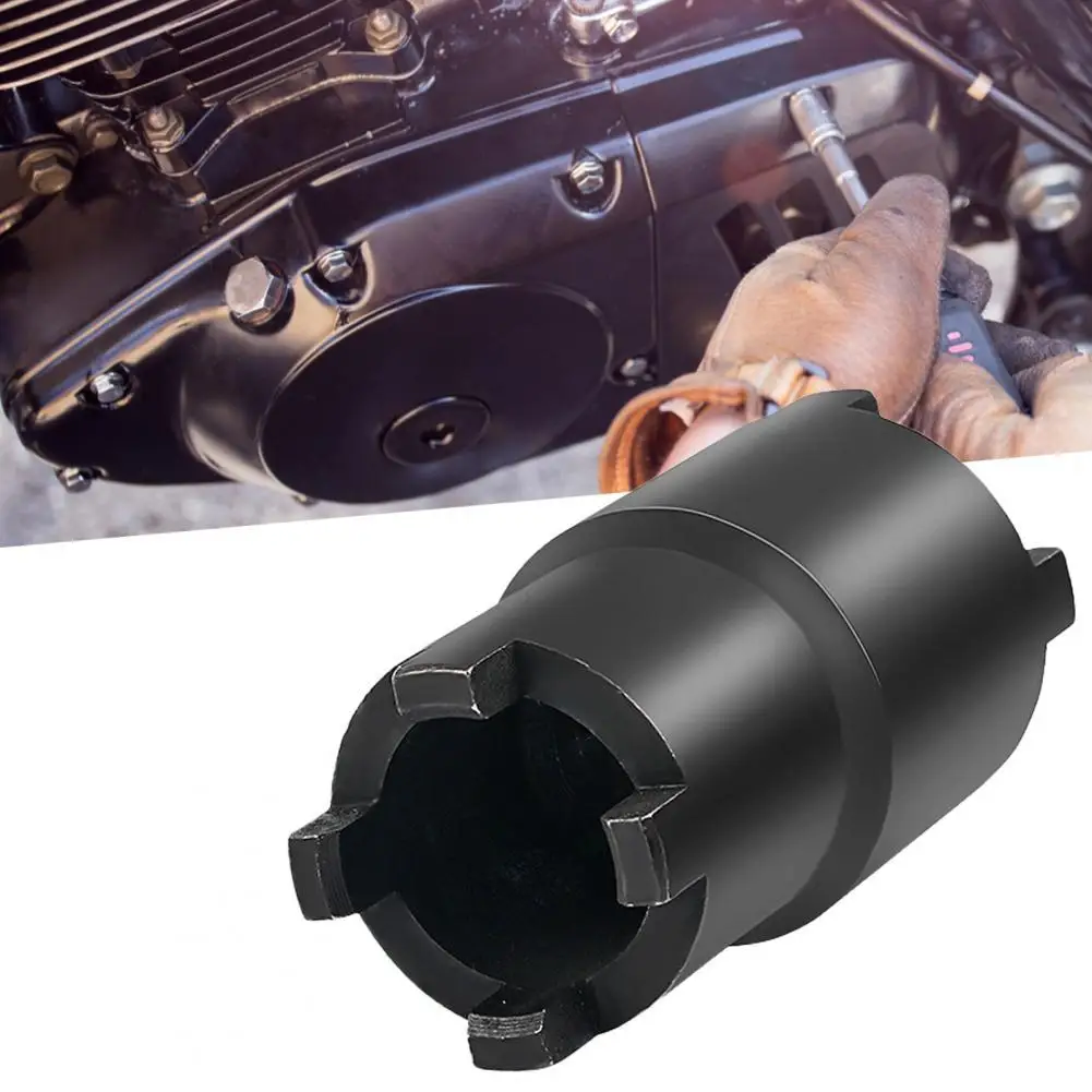 

Double-headed Black Smooth Surface Durable Clutch Lock Nut Spanner Clutch Spanner for Motorcycle Repair Shop