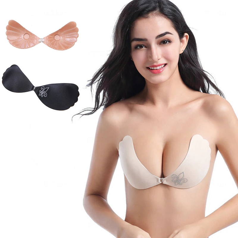 

Abcd Cup Push Up Bra Women Strapless Front Closure Bralette Invisible Bras Underwear Lingerie 1/2 Cup Seamless Sexy Brassiere