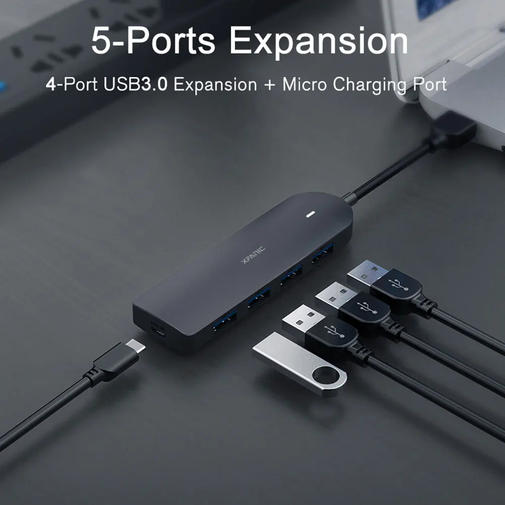 

5 in 1 USB HUB USB Extend Hard Disk U101/U102 Mini USB HUB High Speed 4 Port Splitter USB3.0 For MacBook PC Computer Laptop