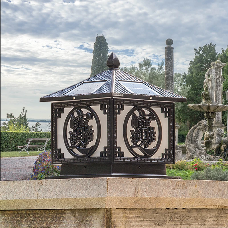 Уличная лампа столб на солнечной батарее D300 водонепроницаемый садовый