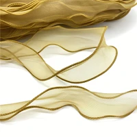 5yardslot 30mm wave silk organza ribbon bow material for hair ornament gift wrapping decoration lace ribbons 04