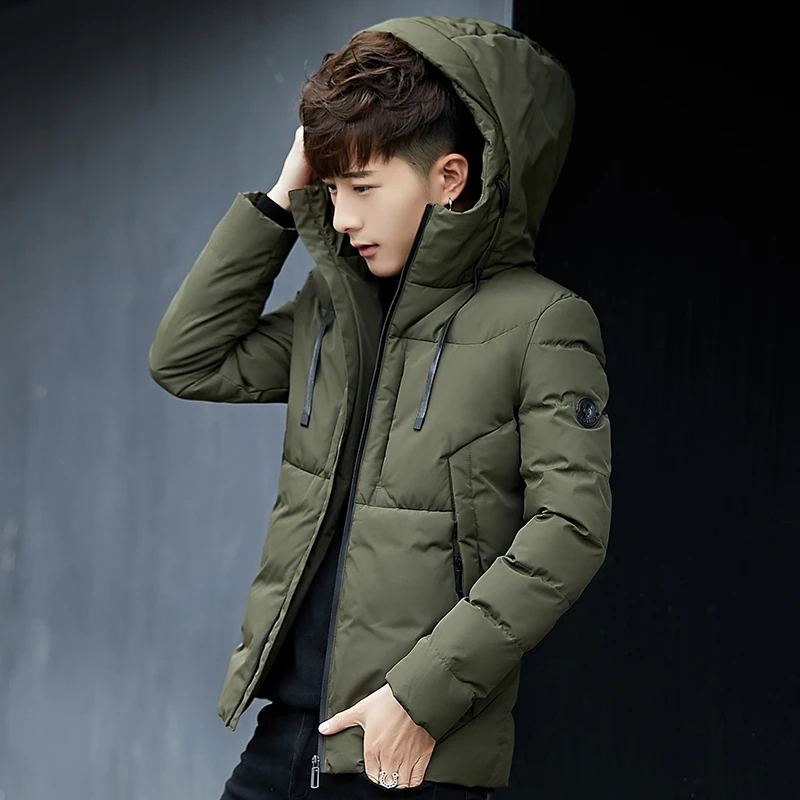 Новая брендовая зимняя куртка для мужчин теплое Стеганое пальто с капюшоном