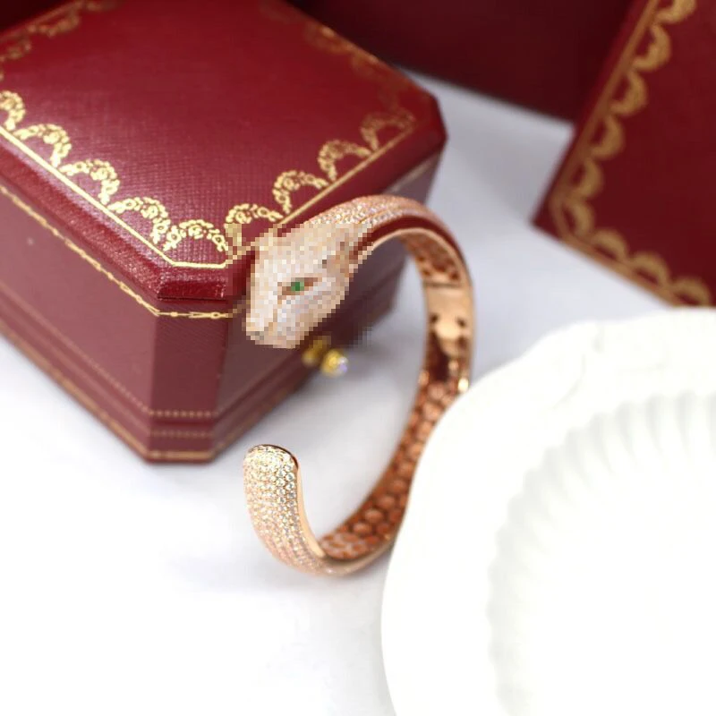 Новые преувеличенные аксессуары Леопардовый Браслет инкрустированный Циркон