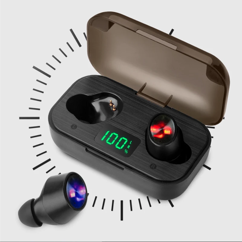 Bluetooth наушники беспроводные 5 0 Hi-Fi гарнитура F6 TWS 1500 мАч зарядная коробка IPX5