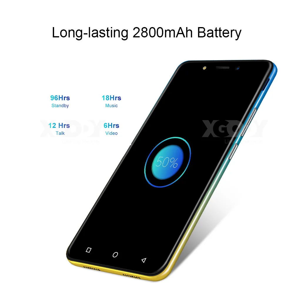 XGODY 4G смартфон с двумя sim-картами 5," 18:9 Android 9,0 2 Гб ОЗУ 16 Гб ПЗУ MTK6737 четырехъядерный процессор 5 Мп камера 2800 мАч WiFi мобильный телефон