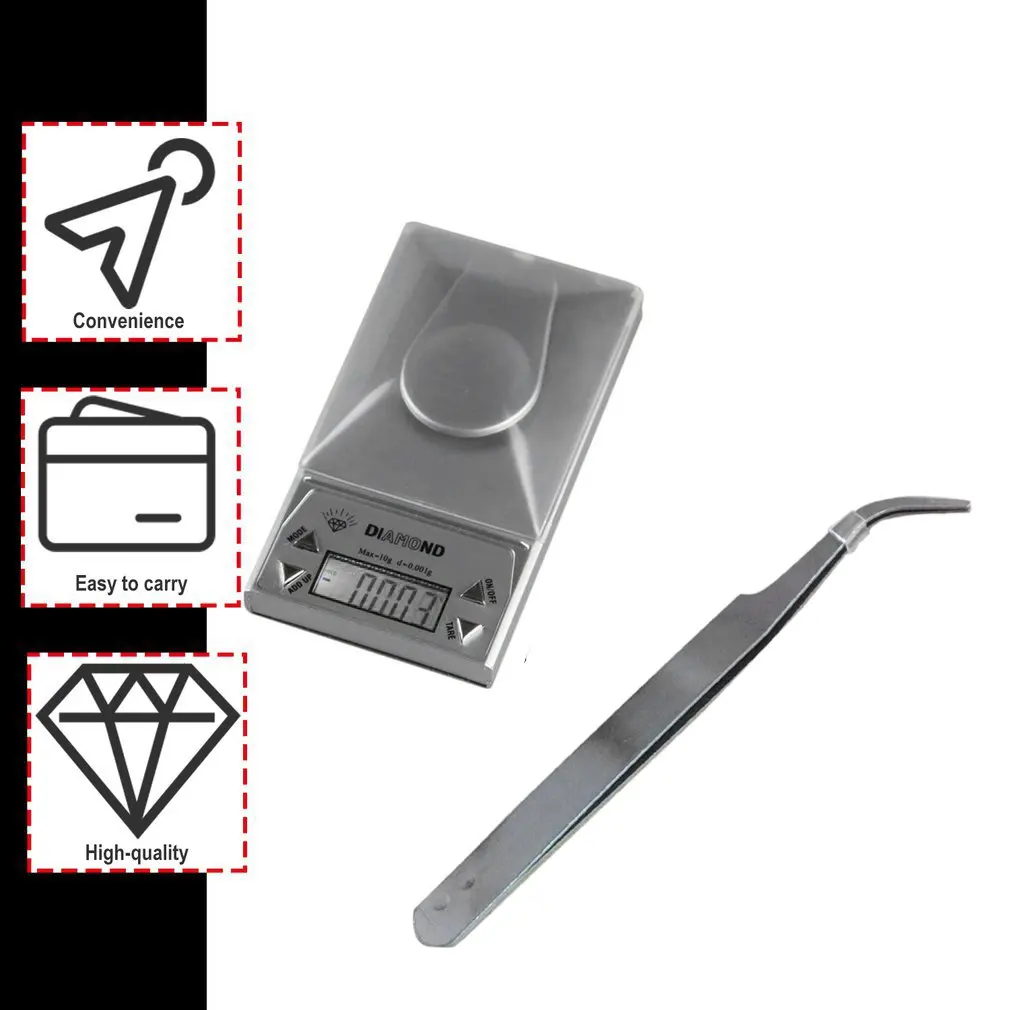

10G 0.001g LCD Digital Jewelry Scale Lab Gold Herb Balance Weight Gram Top Sale