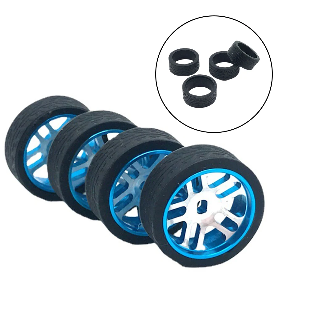 

4pcs Rubber Tires Wheel Tyres for WLtoys K989 K999 P929 1/28 4WD Racing Car Model Spare Parts