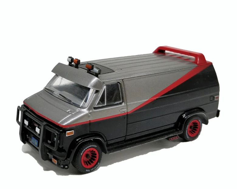 The A Team GMC 1: 64 зеленый свет Dodge Ramcharger PONTIAC chely Shelby GT350 Ford Nissan команда GMC Vandura литой модельный автомобиль - Цвет: The A Team GMC