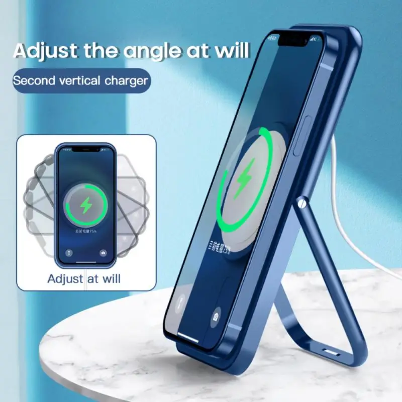 foldable bracket for iphone 12 series magnetic wireless charging stand for iphone12 stand phone holder bracket only dropship free global shipping