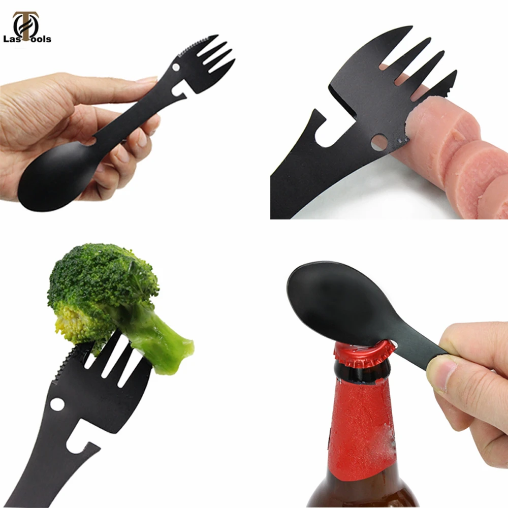 5 в 1 многофункциональные инструменты из нержавеющей стали набор для выживания