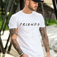 friends tv show mens t shirt summer fashion unisex friends mens shirt funny black letter printed tops t shirts awesome shirt