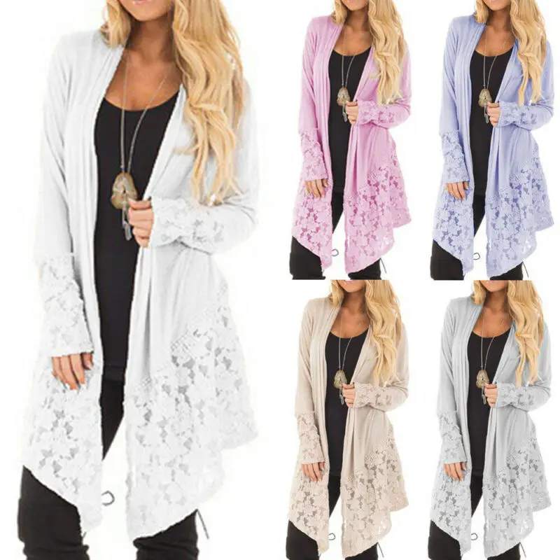 2019 New Fashion Cardigans Knitted Outwear Women Autumn Thin Knit Cardigan V-neck Long Coat Female Plus Size Jacket 5XL | Женская одежда