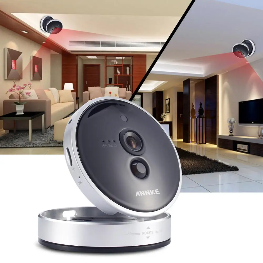 ANNKE 720P интеллектуальная сеть кубическая камера умная Беспроводная PT ip-камера безопасности 1CH встроенный микрофон и 2 динамика wifi Cam