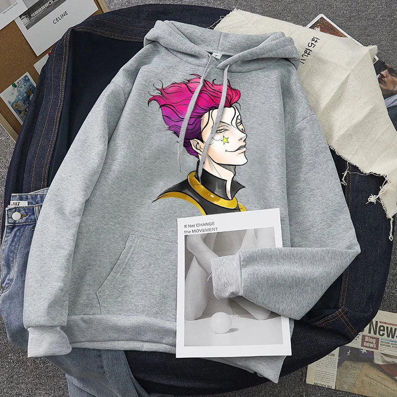 Зимний пуловер Hisoka morow в стиле аниме женские мужские кошачьи милые Poleron Mujer худи с